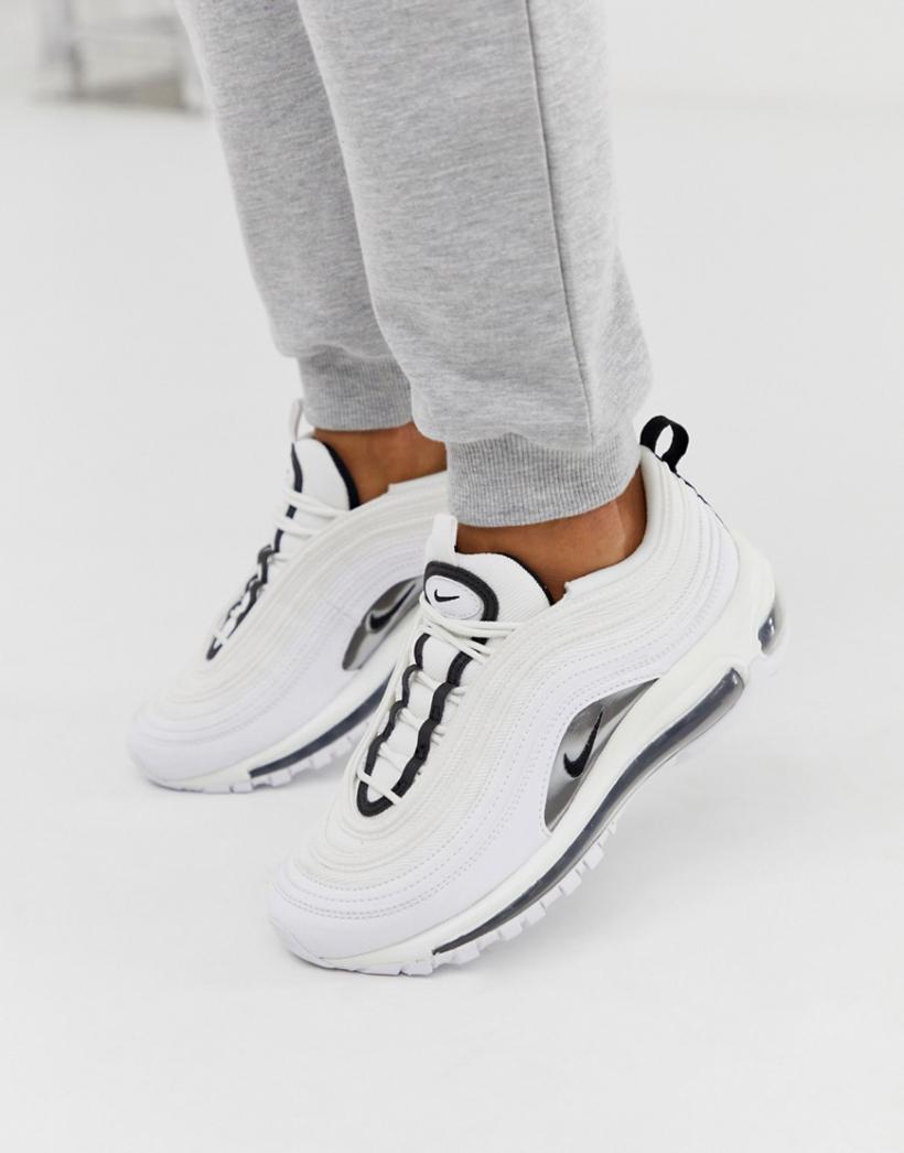 Donna Nike Nike White - Air Max 97 - Sneakers Bianco/Nero ...